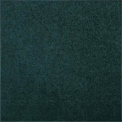 Tapis rectangulaire en polyester tissé à la machine de couleur unie en vert