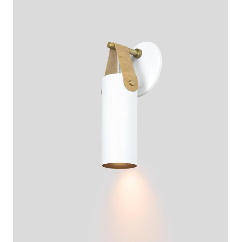 Spero Wall Sconce, White, Tan