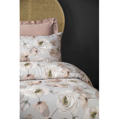 Satin Floral Duvet Cover
