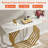 Hailynn 39.37'' Gold Console Table-1401803573