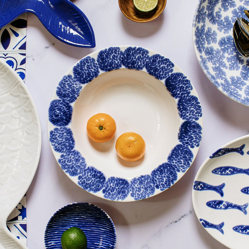 Santorini Ceramic Serving Bowl