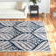 Tapis bleu marine / ivoire en laine touffeté à la main Arisdelsy-1708944104