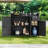 Rattan Bar Table with 3 Doors & Adjustable Shelf-111787817
