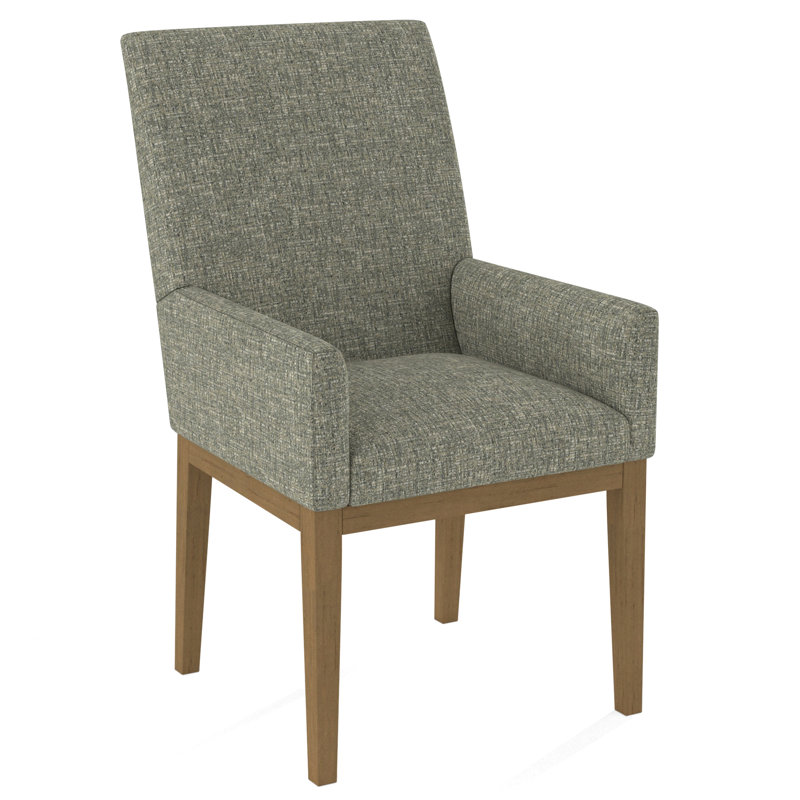 Upholstered Arm Chair, Salvador Asphalt, Beachwood