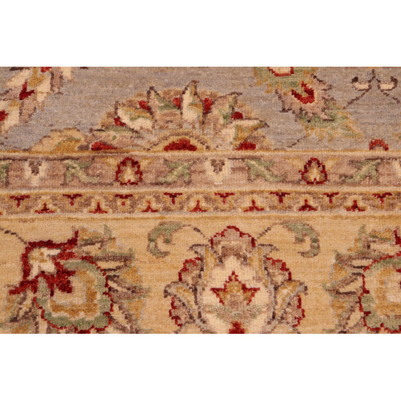 Tapis oriental en laine noué à la main de style oriental gris / beige / rouge 7 pi 0 po x 9 pi 10 po Othan