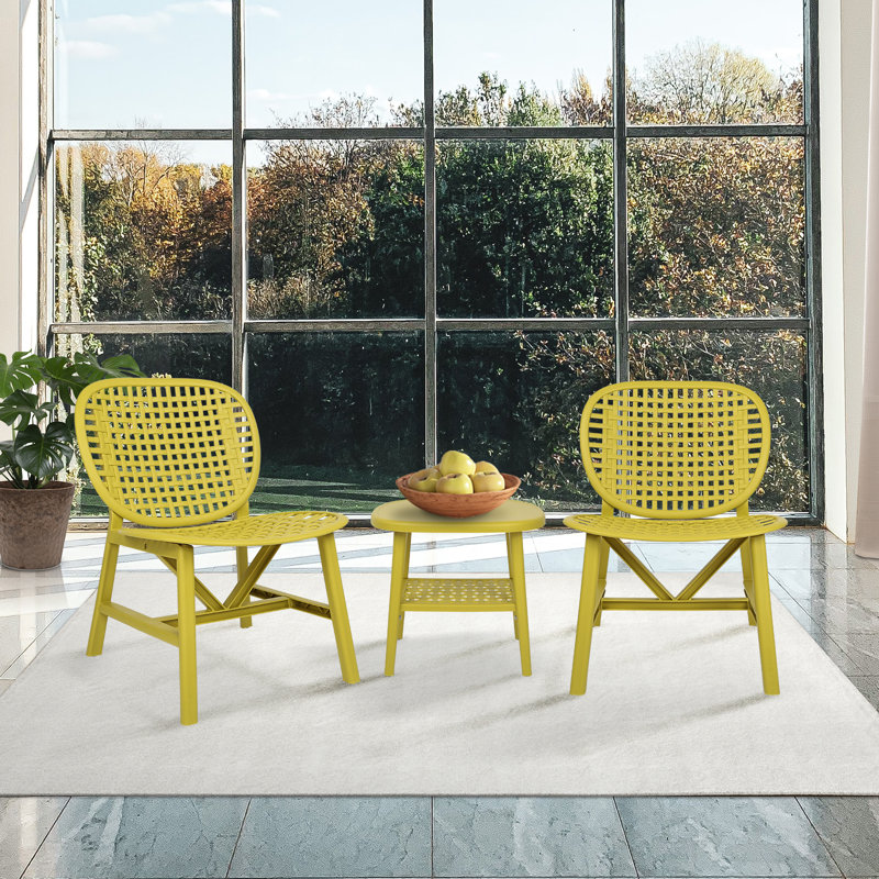 Ensemble bistro long 23,23 po Goldshell, Jaune
