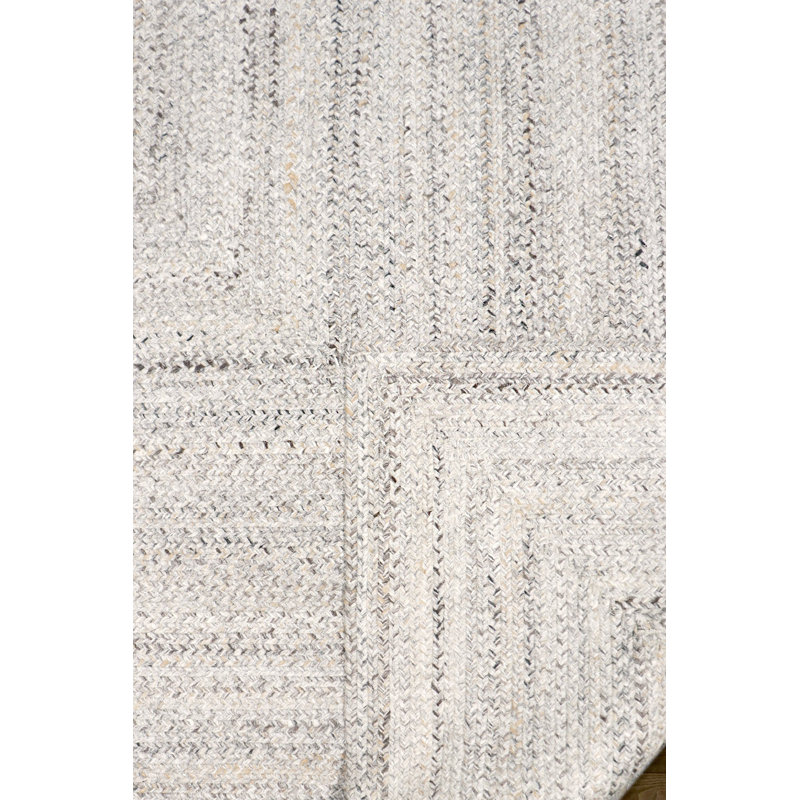 Lagos Hand Knotted Geometric Indoor / Outdoor Rug, Round 5'