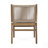 Outdoor Dining Chairs Set Of 2, Acacia Wood Patio Armchair With Rope Design Back And Water Repellent Cushion