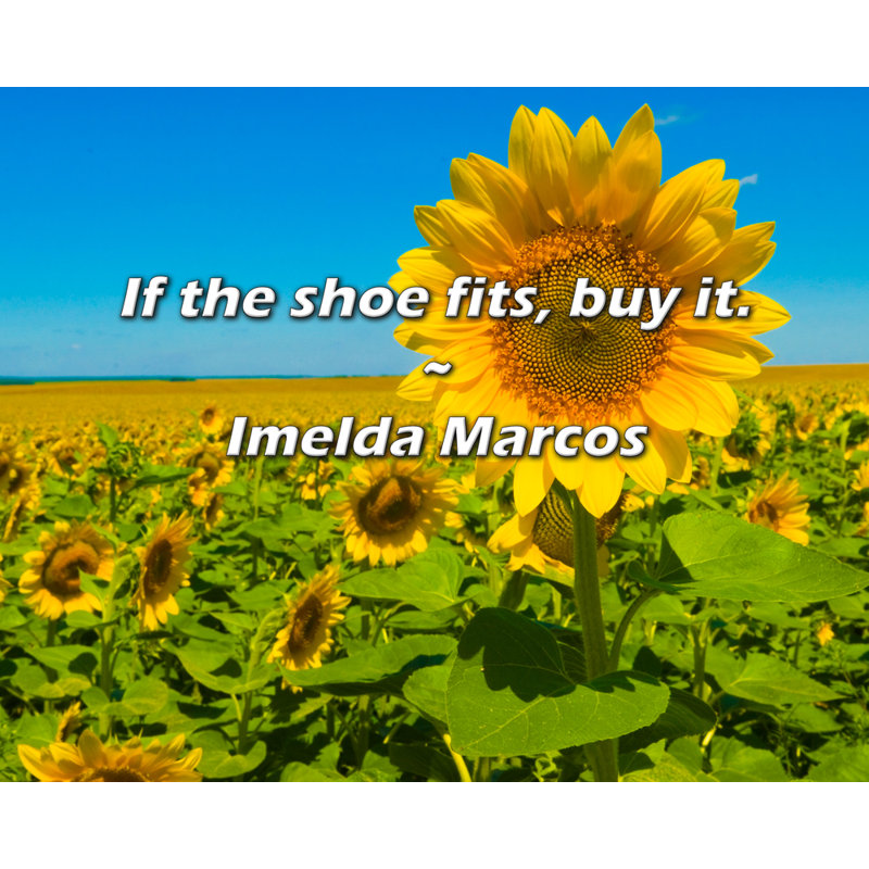 Imelda Marcos Citation: Si la chaussure vous convient, achetez-la.