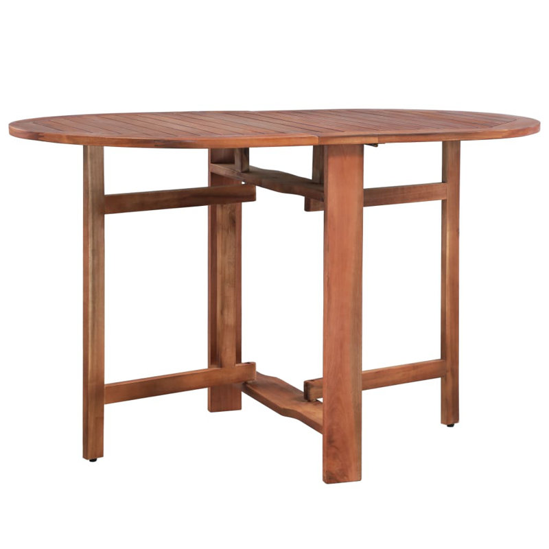 ShipstStour Oval Acacia Solid Wood Outdoor Dining Table - 120 cm W 70 cm D
