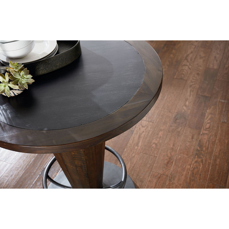 Acacia Round Solid Wood Top Dining Table