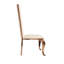 Ensemble de deux chaises d'appoint rembourrées en velours capitonné beige et or rose