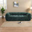 Canapé confortable en chenille, design moderne vert pour les salons