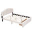 Lit plateforme en molleton avec tiroir et repose-pieds confortable