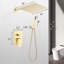 Pomme de douche 12 "brossée en or brossé - Buse autonettoyante murale pour salle de bain
