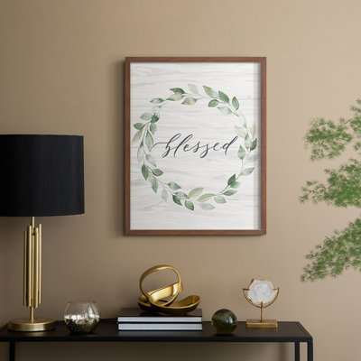 «Blessed Wreath», reproduction encadrée en bois massif