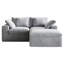 Canapé-lit modulaire gris à 3 places, modulaire compressé pour le salon, canapé confortable avec éponge haute densité de style minimaliste moderne utilisant du 33D-1841910161