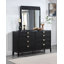Traequan 8-drawer Dresser with Mirror Black