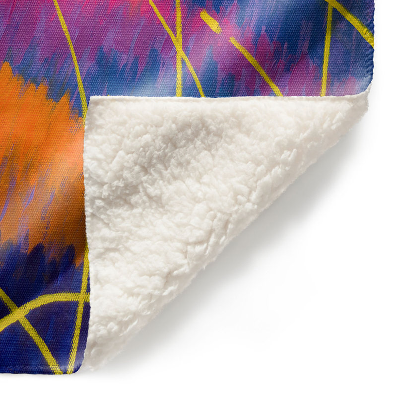 Couverture sherpae douce en arc-en-ciel, l 51 po x L 60 po