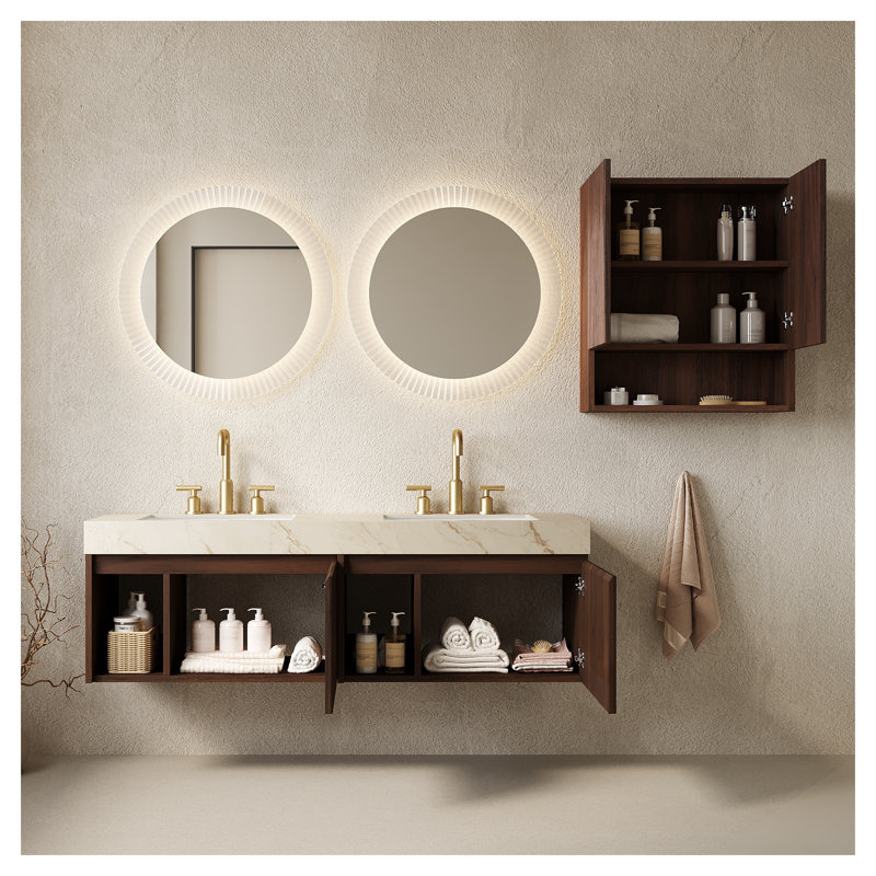 0 Bathroom Vanity with Top, Beige