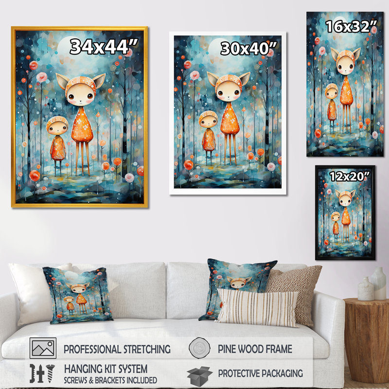 Adorable décorations de Noël pour enfants - Art mural, Toile tendue, H 20 po x l 12 po x P 1 po