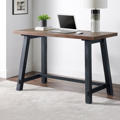 Adam Rustic Industrial Solid Wood Small Desk