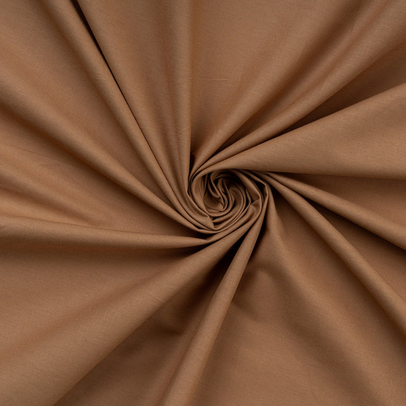 Premium Ranforce Fitted Sheet, 53 x 79 + 11.8 Deep Pocket, 100% Cotton, 155 Thread Count | Soft & Durable, Machine Washable at 86°F | Elegant Brown Color, Perfect for Comfortable Sleep