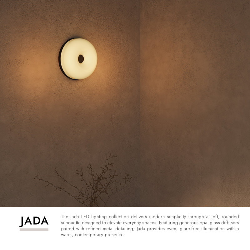 Jada 5-in Gold dimmable LED Wall Sconce, Brushed Gold