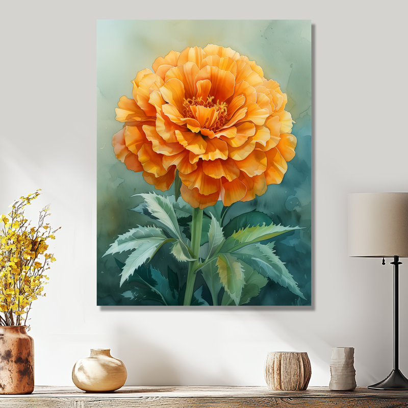 Orange orange, parfum, souci, art mural, Sans cadre, métal, H 12 po x l 20 po