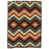 Bleu / brun / chevron beige