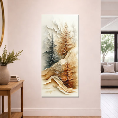 «Beige orange Canby II», impression sur toile encadrée apaisante
