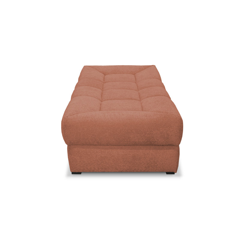 Upholstered Chaise Lounge, Orange