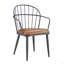 Chaise de salle à manger d'intérieur avec pieds en métal (ensemble de 2)