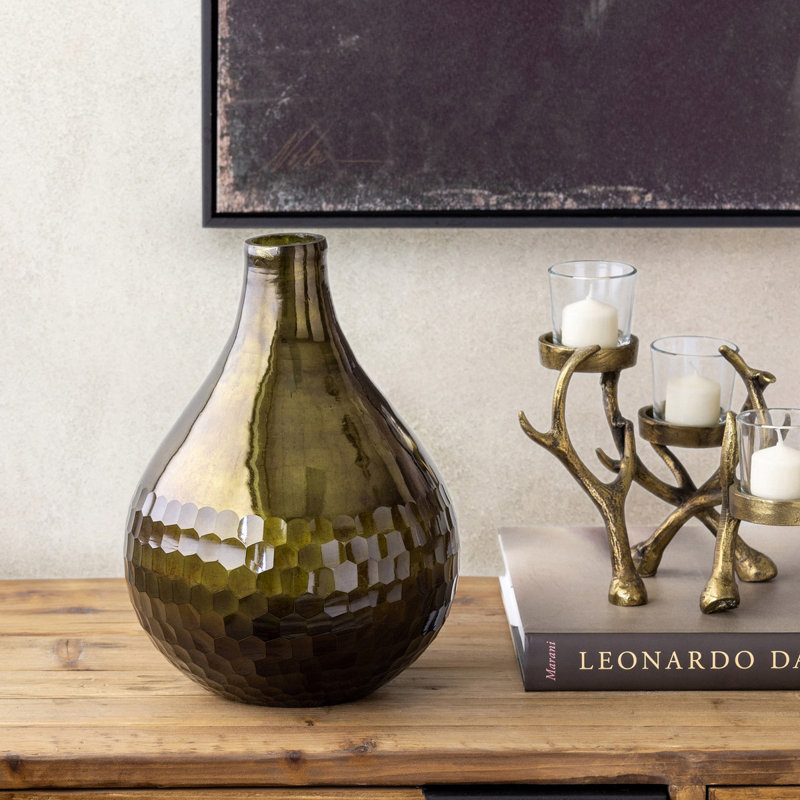 Vase de table en verre rustique moderne