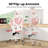 White & Pink Ergonomic Office Chair, Home Office Desk Chair, With Headrest, High Back Computer Chair, Armrests And Adjustable Lumbar Support For Home Office Study Room-396486437-396486443