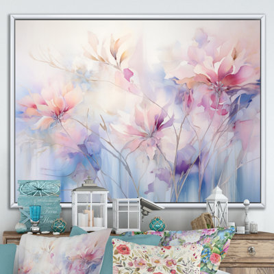 Purple Dreamy Florals II - Abstract Botanicals Canvas Print