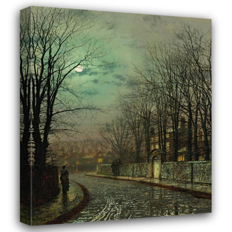 "The Tryst" par John Atkinson Grimshaw - Art mural sur toile tendue avec châssis