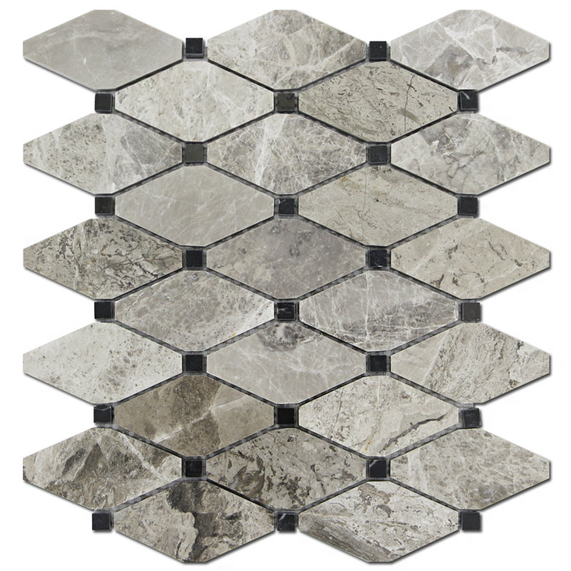 Diamant clipsé poli, Grigio Fantasia