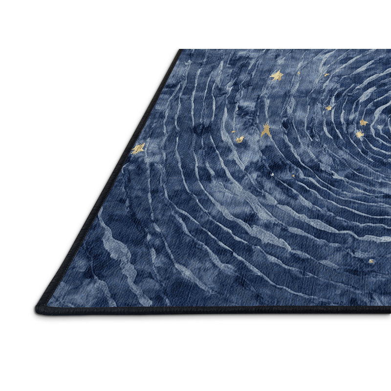 Machine Washable Gray Area Rug, Square 6'