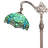 Tiffany Floor Lamp 66" Tall Green Dragonfly Stained Glass Adjustable Arched Gooseneck Standing Lamp