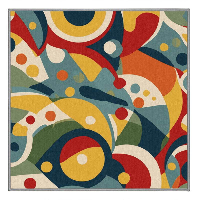 Vibrant Pulse Rug, Square 7'