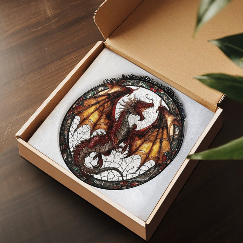 Panneau de verre Roaring, 7.8x7.8in(20x20cm)