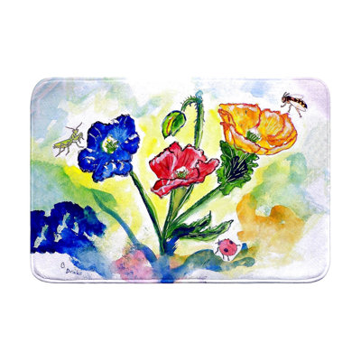 Bugs & Poppies Bath Mat