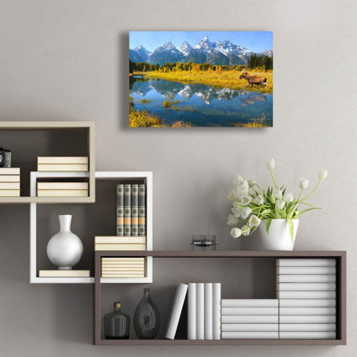 Grand Teton Reflections Moose par Chris Vest - impression sans cadre