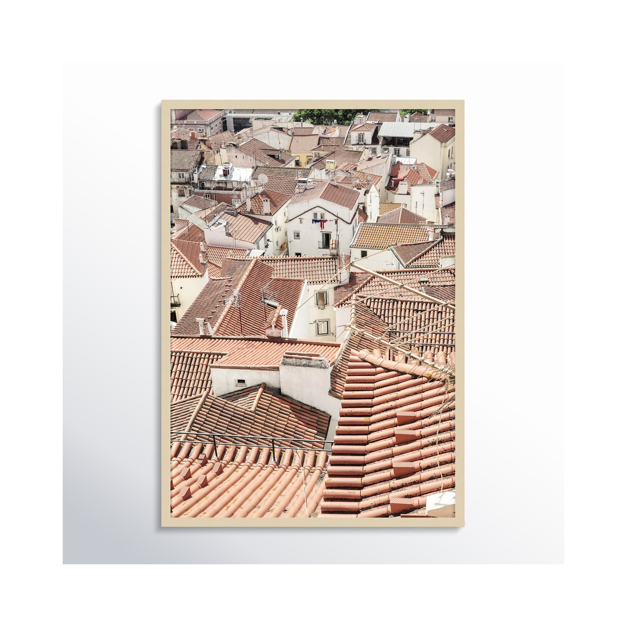 Alfama 02 by Shot by Clint Wood Framed Wall Art Print, 41" H x 29" W, Brown