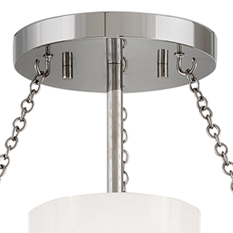 Plafonnier semi-encastré Hinkley Collins, H 18,25 po x l 15 po x P 15 po, Chrome