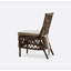 Chaise d'appoint à dossier en croix gris naturel