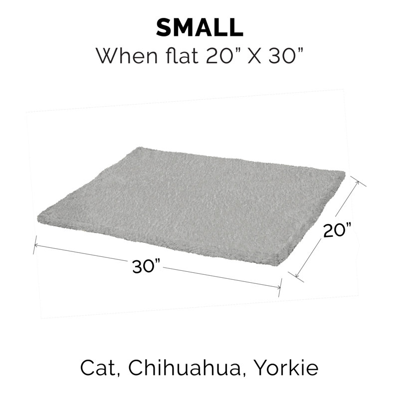 Snuggly & Warm Soft-Edge Warming Waterproof Blanket, 30" x 20", Gray