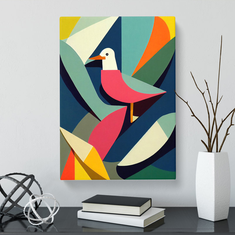 Seagull Abstract - Wrapped Canvas, 50cm H x 35cm W x 3cm D