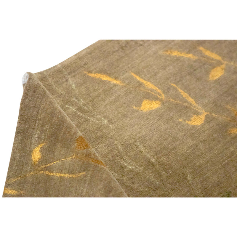 High-Quality Hand-Knotted Wheat Area Rug